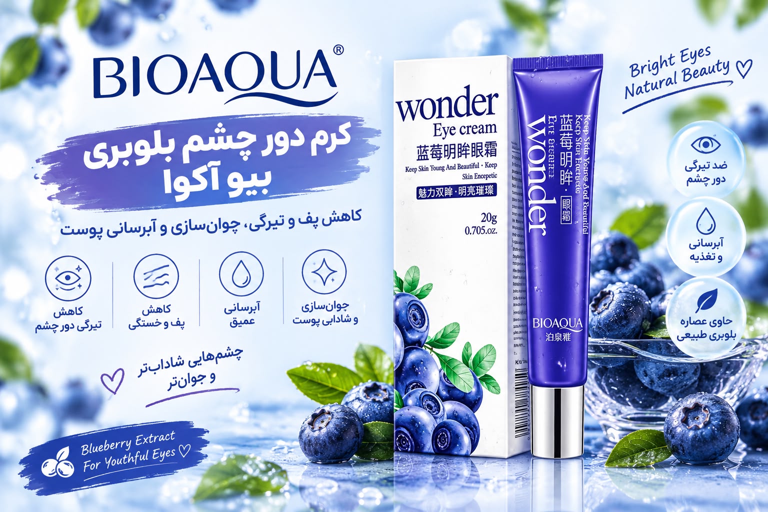 کرم دور چشم بلوبری